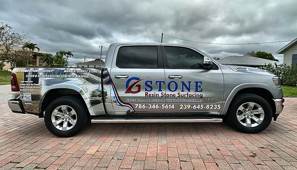 G Stone SWFL wrapped work truck